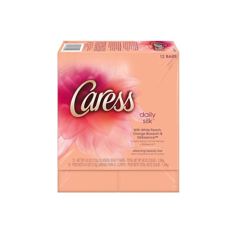 Caress Beauty Bar - Daily Silk Moisturizing Soap | 4 oz, 12 Bars (Pack of 2)