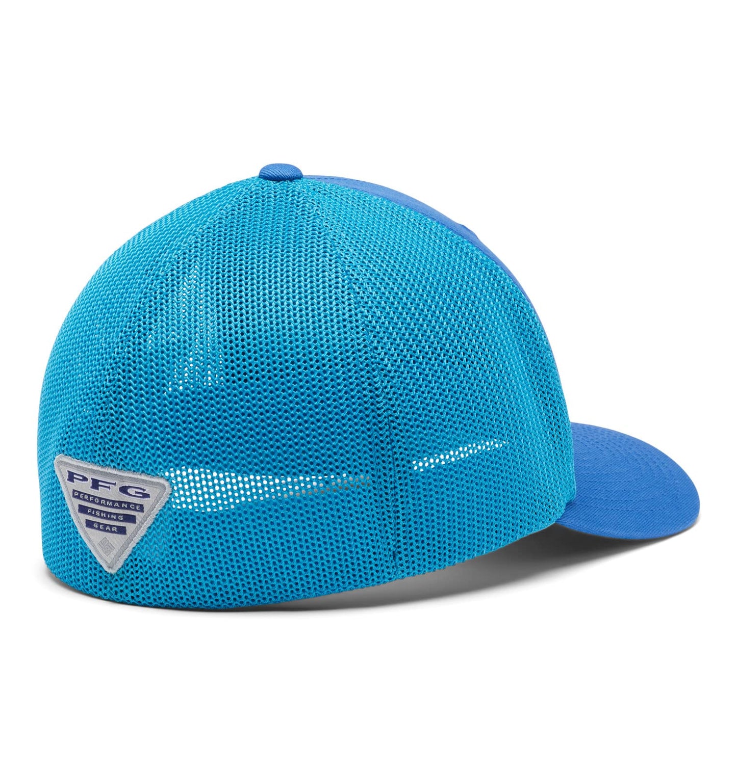 Columbia Unisex PFG Logo Mesh Ball Cap - High Crown, Vivid Blue, XX-Large