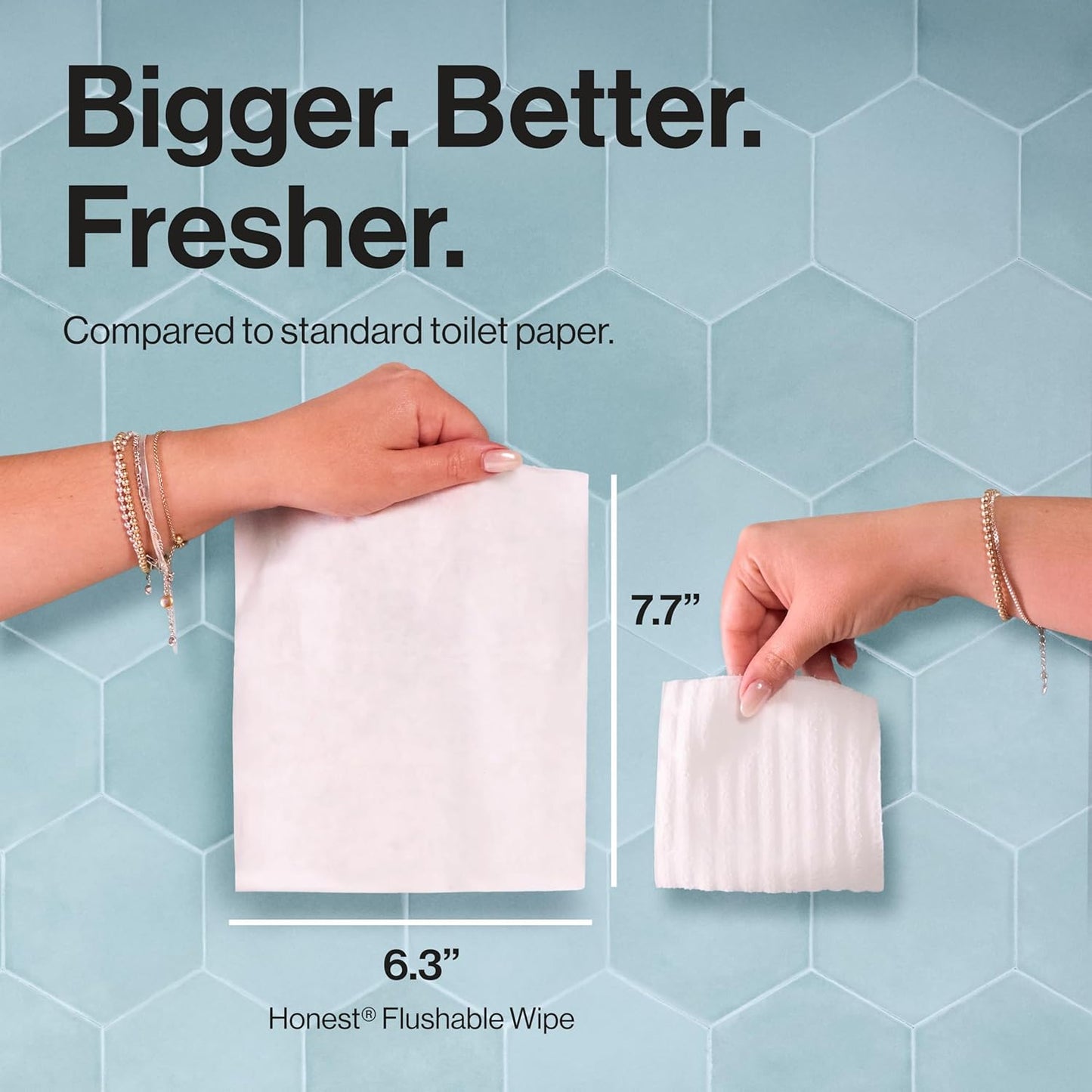 Hypoallergenic Flushable Wipes for Sensitive Skin - Tropical Leaves | 126 Count
