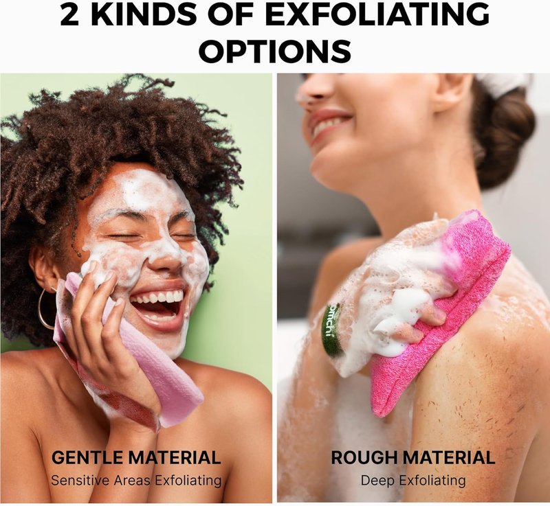 ZOMCHI Soap Saver Bags - Exfoliating Dual-Texture Pouches for Shower | 6 Pack in Gray, Yellow & Pink