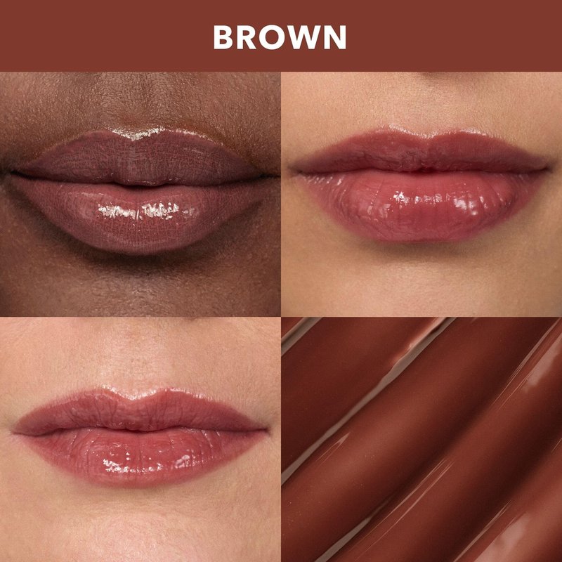 Dr Dennis Gross DermInfusions Plump + Repair Tinted Lip Treatment, Brown - Visibly Plumps & Defines Lips with Hyaluronic Acid & Peptides - Repairs Moisture Barrier - 4 mL