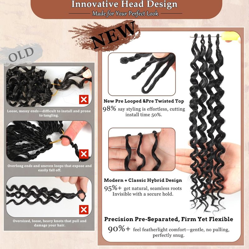 Curly Crochet Hair | 120 Strands Gogo Curl - 14 Inch Deep Wave Twist Extensions for Black Women