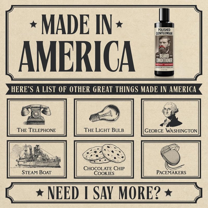 Beard Conditioner for Men - Natural Softener with Tea Tree & Growth Oil | 8oz Moisturizer