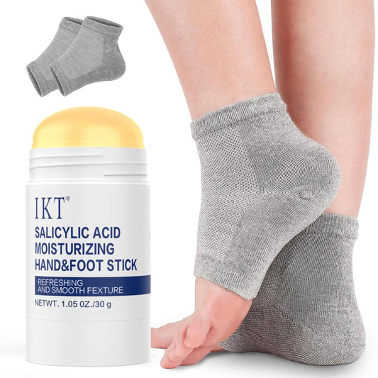 PasaRose Heel Crack Care & Moisturizing Set, Includes a pair of moisturizing heel socks and a professional heel repair stick. deeply treats dry and cracked feet