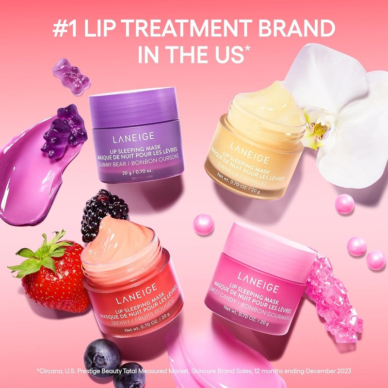 LANEIGE Lip Sleeping Mask - Nourishing Hydration with Vitamin C & Shea Butter | Repair Flaky, Dry Lips