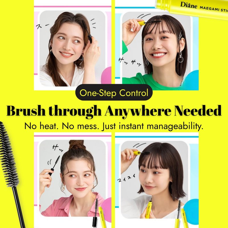 Moist Diane Natural Hair Wax Stick for Women, Fly Away Stick & Bang Mascara for Quick Fix, Baby Hair Gel& Hair Mascara by Frizz Ease Serum, HAIR Finishing STICK& Flyaway HAIR Tamer from Japan, NATURAL