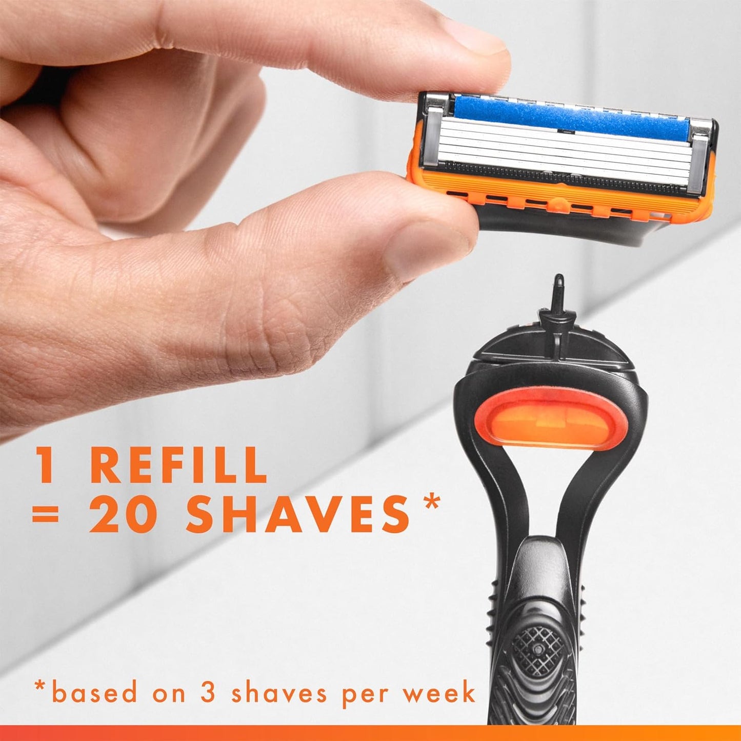 Gillette Fusion5 Razors for Men - 1 Razor & 4 Blade Refills | Lubrastrip for Comfort