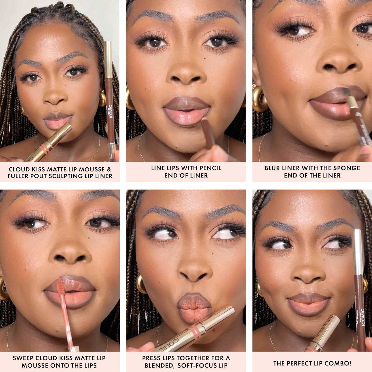 ICONIC LONDON Cloud Kiss Matte Lip Mousse | Matte Liquid Lip Colour, Cruelty-Free, Vegan Makeup, Show Off