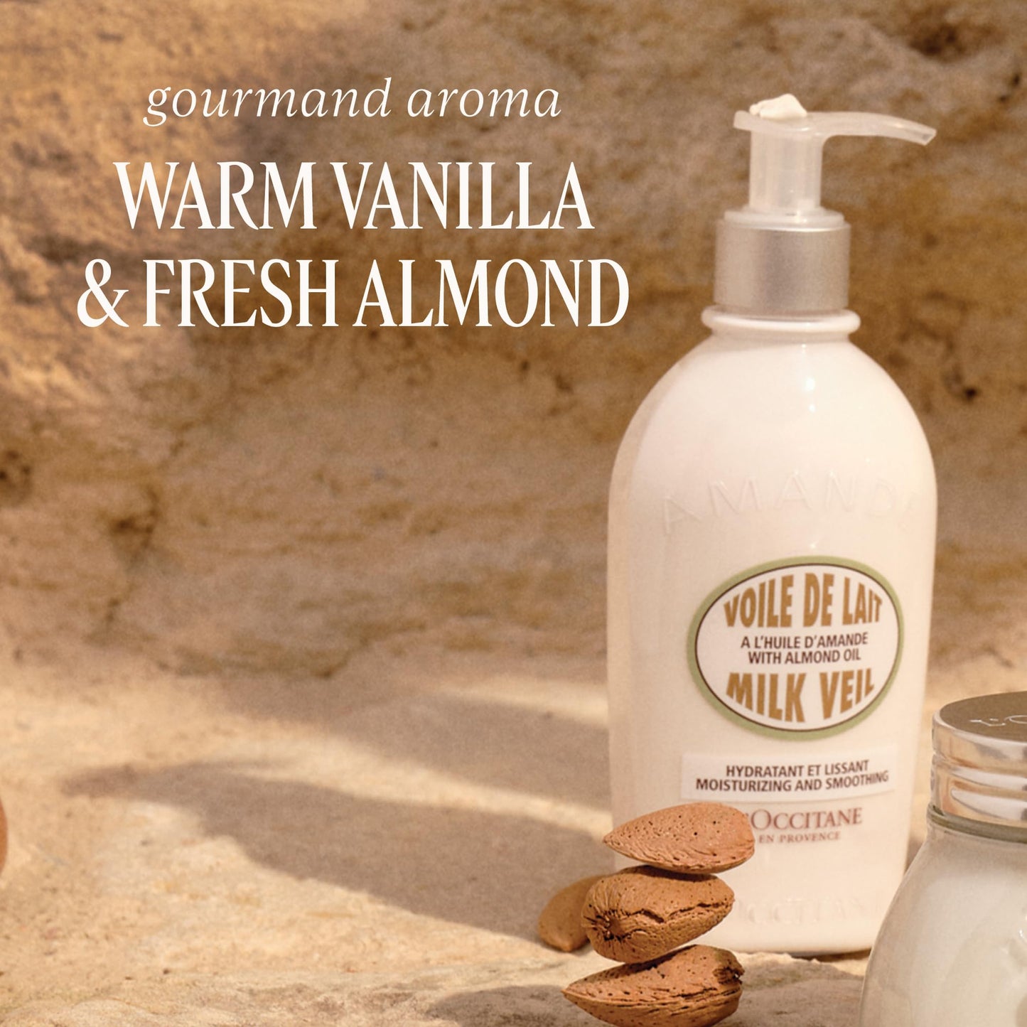 L'OCCITANE Almond Milk Veil Lotion, Lightweight Body Milk with Oil, Hydrates, Softens & Smooths Dry Skin, Fast-Absorbing Moisturizer, Scented, 8 Fl Oz