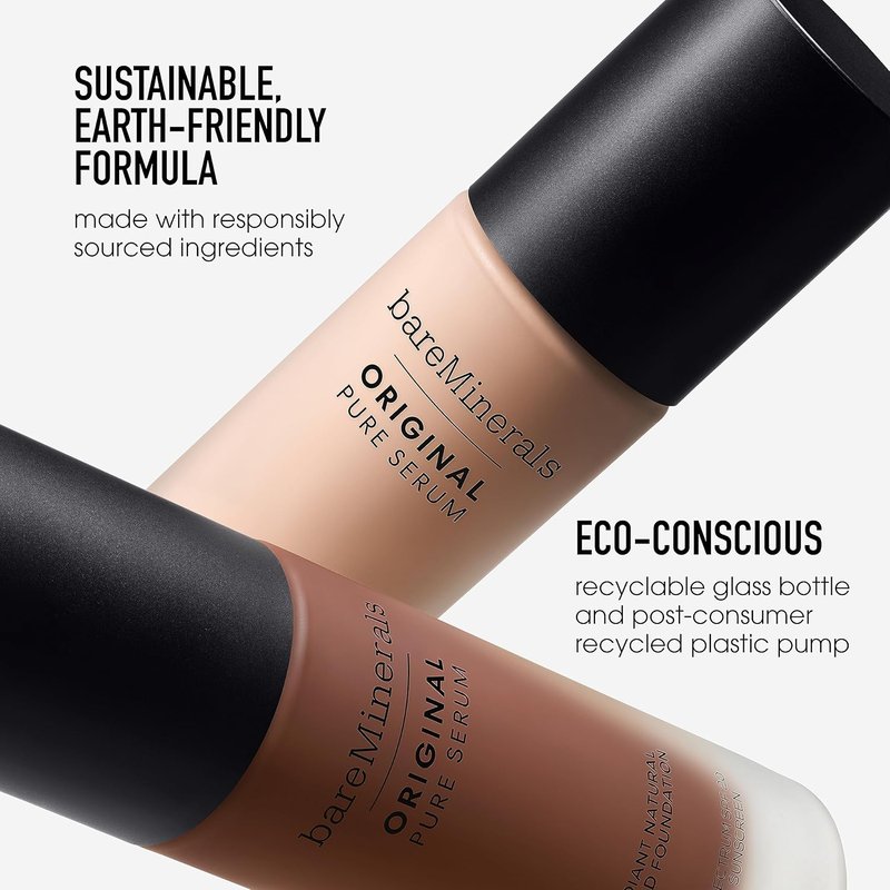 bareMinerals Original Liquid Foundation - Hydrating Mineral SPF 20, Dewy Finish, Lightweight, Medium Coverage