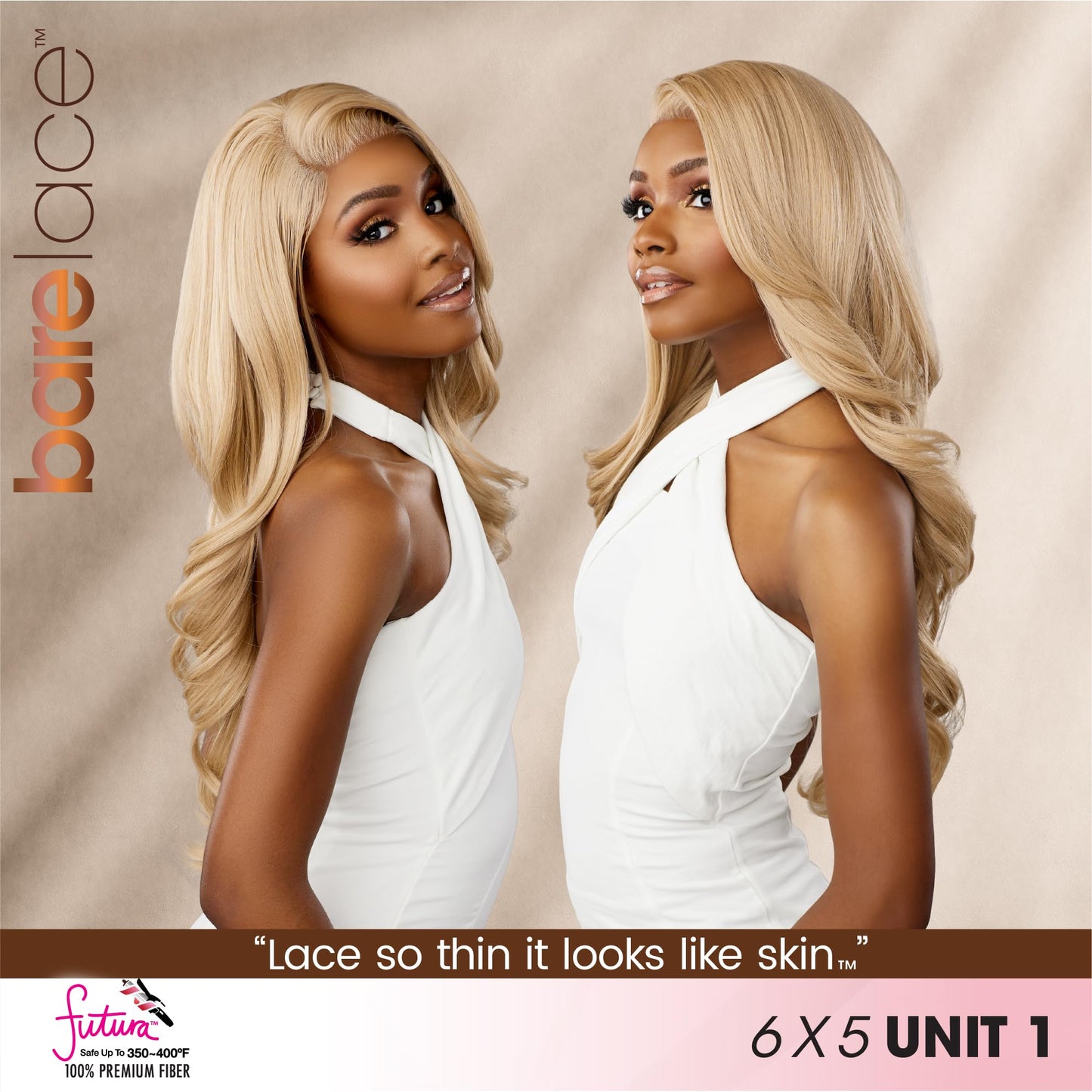 Sensationnel Bare Lace 6X5 Lacewig - Unit 1 Lacefrontal Glueless Synthetic 180 Degree Preplucked Hairline (1 JETBLACK)