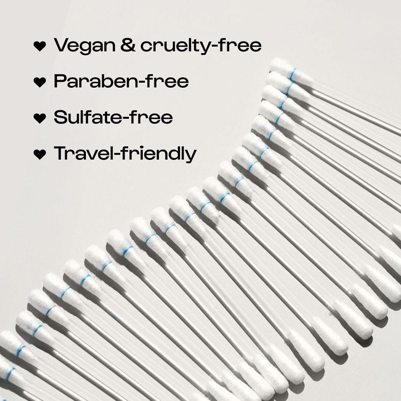 Cotton Makeup Removing Swabs - Liquid-Filled Tips for Easy Use | 24 Count, 3 Pack - Ideal for Eye, Lip, & Eyebrow Care