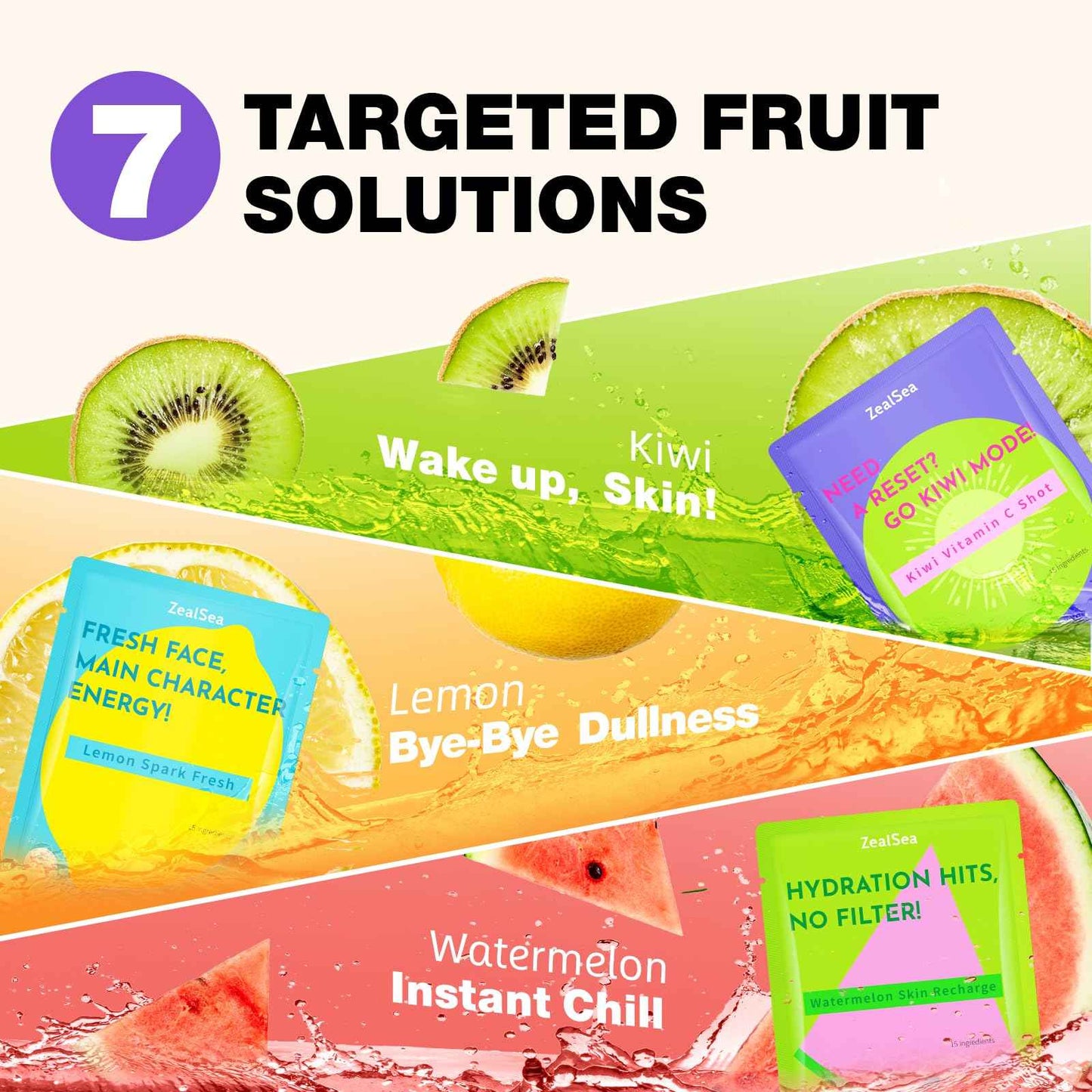 ZealSea Clean Beauty Face Masks Skincare, Minimalism 15 Ingredients Sheet Mask, Dopamine Color Design Facial Mask, Sleepover & Slumber Spa Party Supplies, Women Teen Girl Gifts Trendy Stuff, 14 Pack