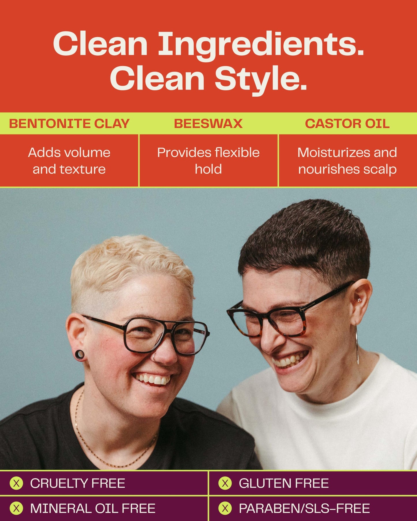 Barb Soft Clay Pomade for Women and Men - Medium Hold Hair Pomade Styling Clay for Thin and Thick Hair - Non-Sticky, Water-Based - Original Scent - 2 oz