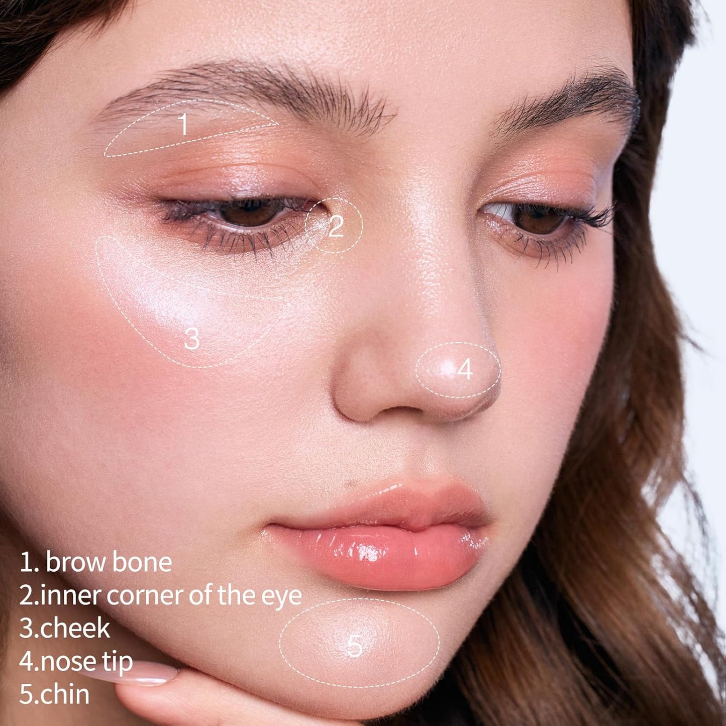 Highlighter Balm - Flower Knows Shell's Jewel for Natural Glow Finish | Long-Lasting Blue Tears