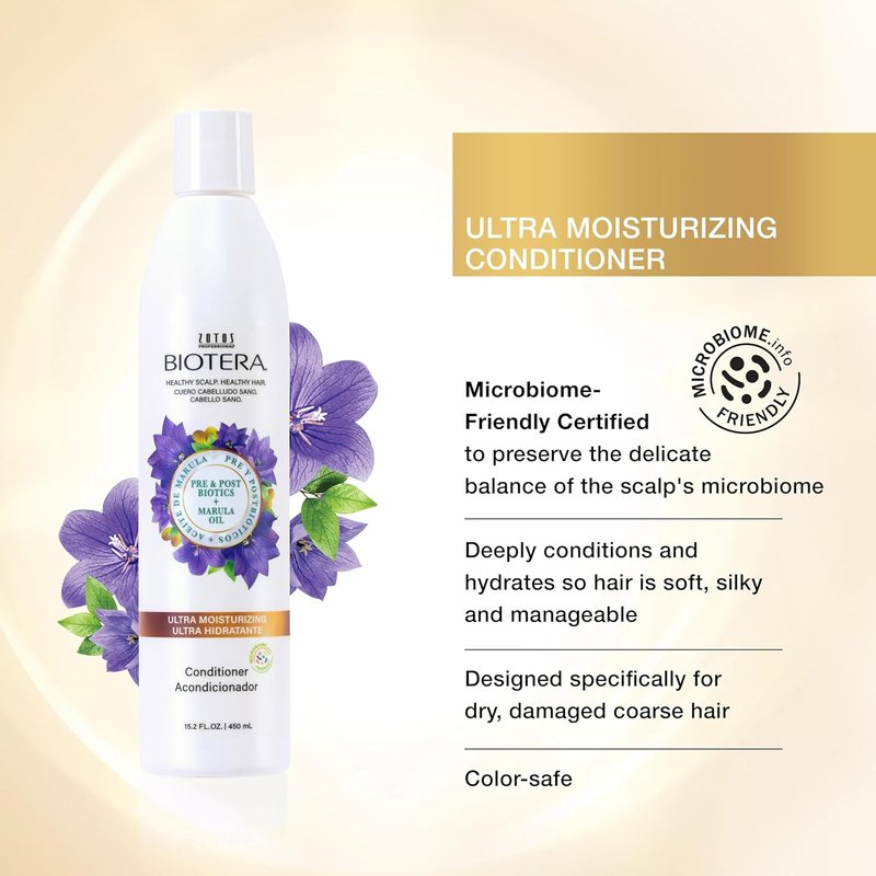 Biotera Ultra Moisturizing Conditioner - Hydrates Dry, Damaged Hair | Vegan, Paraben & Sulfate Free | Color-Safe