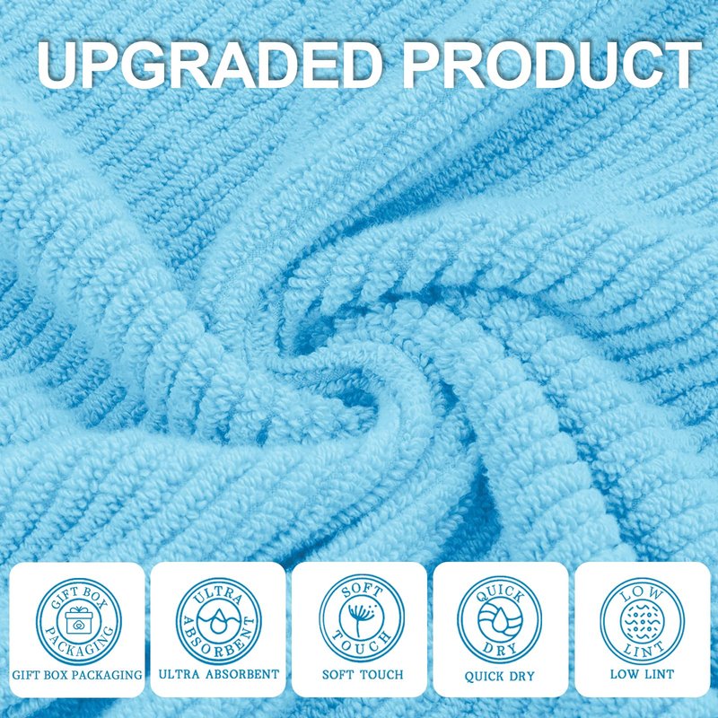 Washcloths for Showering, 6PC Large 13"x13" - Lightweight | Quick Dry | Soft | Absorbent, Thick Cotton Washcloths for Face, Purple Hand Towel Set, Lavender Face Towel for Hotel, Bathroom Essentials