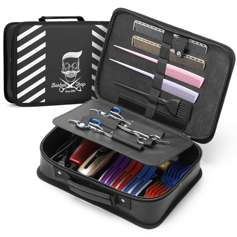 Segbeauty Barber Carrying Case - Professional Hair Styling Tool Bag for Clippers & Scissors | 11.8 x 8.5 in