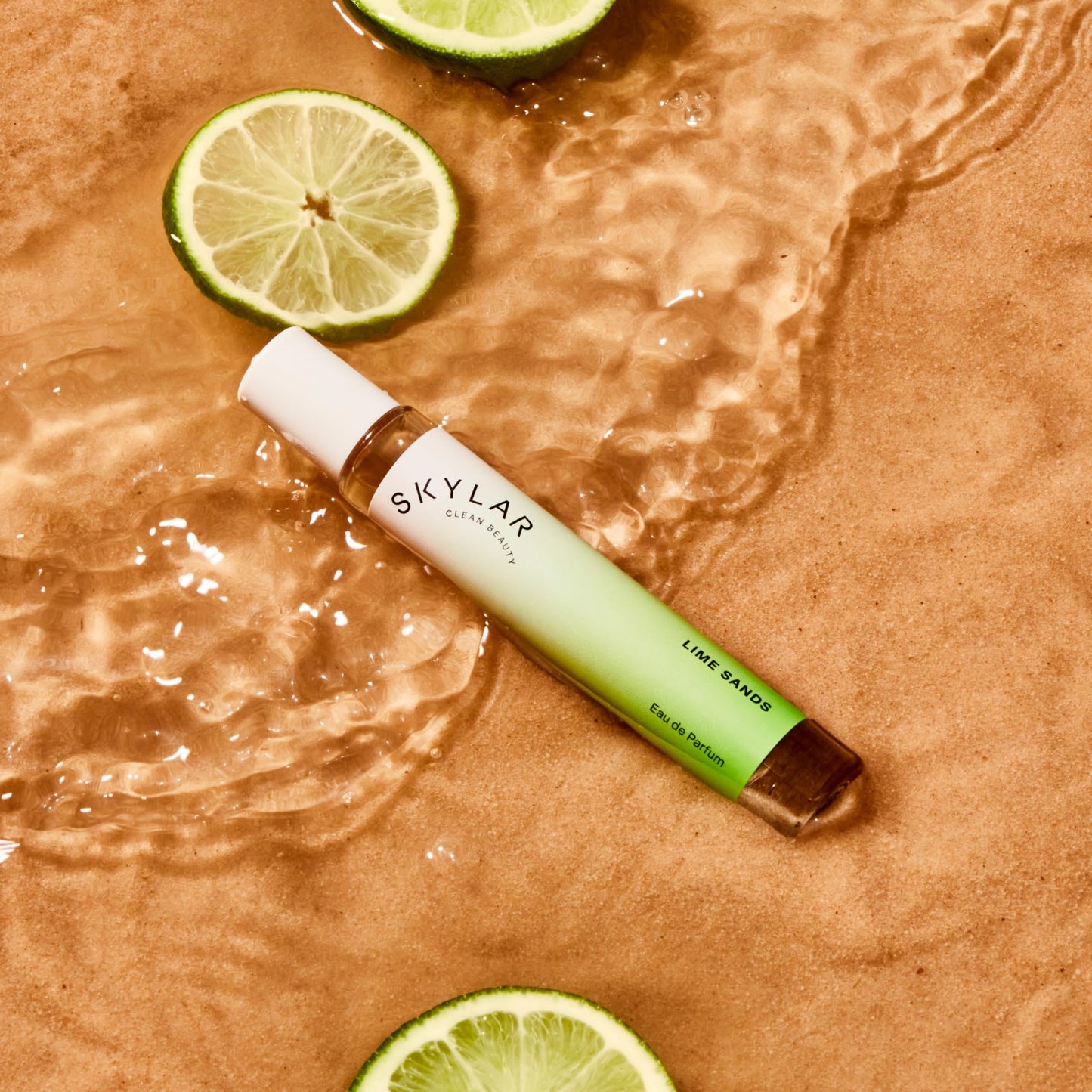 Skylar Lime Sands Eau de Parfum - Hypoallergenic & Clean Perfume Women & Men, Vegan & Safe for Sensitive Skin - Woody Citrus Perfume with Notes of Lime, Sea Salt & Coconut Water - (10mL /0.33 Fl oz)
