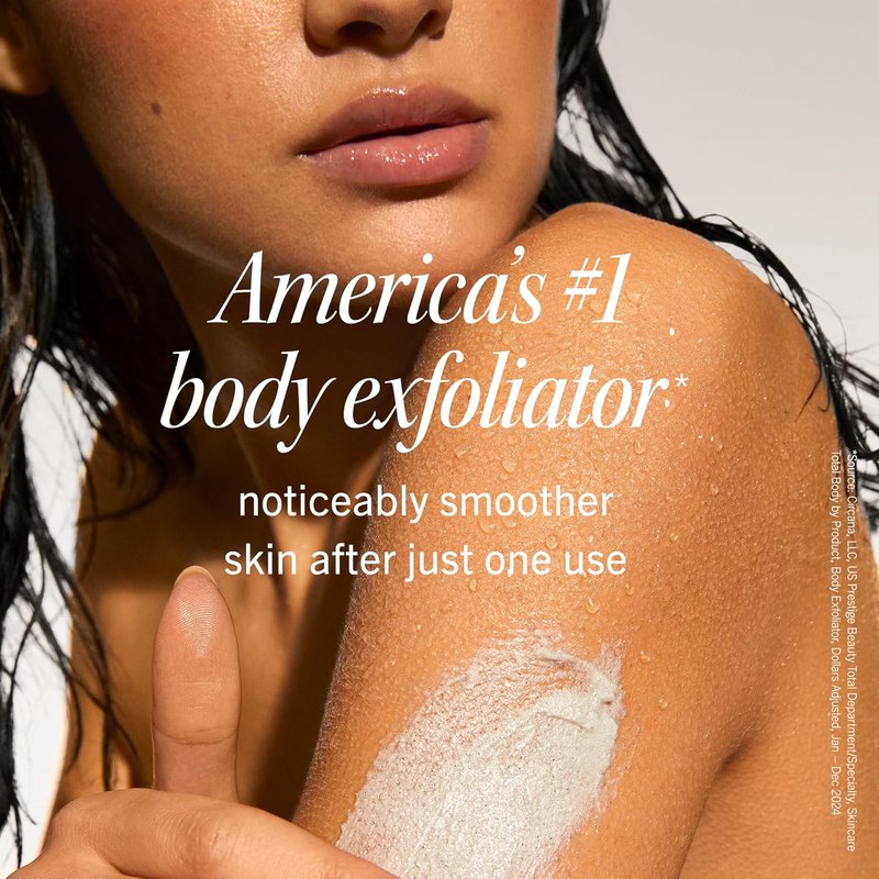 First Aid Beauty KP Bump Eraser Body Scrub - 10% AHA Exfoliator for Keratosis Pilaris | 8 oz Peach Scent