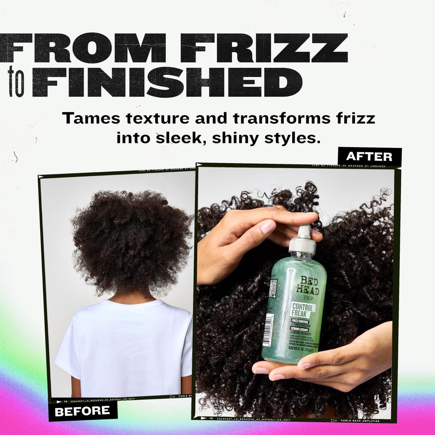 TIGI Hair Serum For Curly or Frizzy Hair Control Freak Hair Care and Straightener 8.62 fl oz (Pack of 2)
