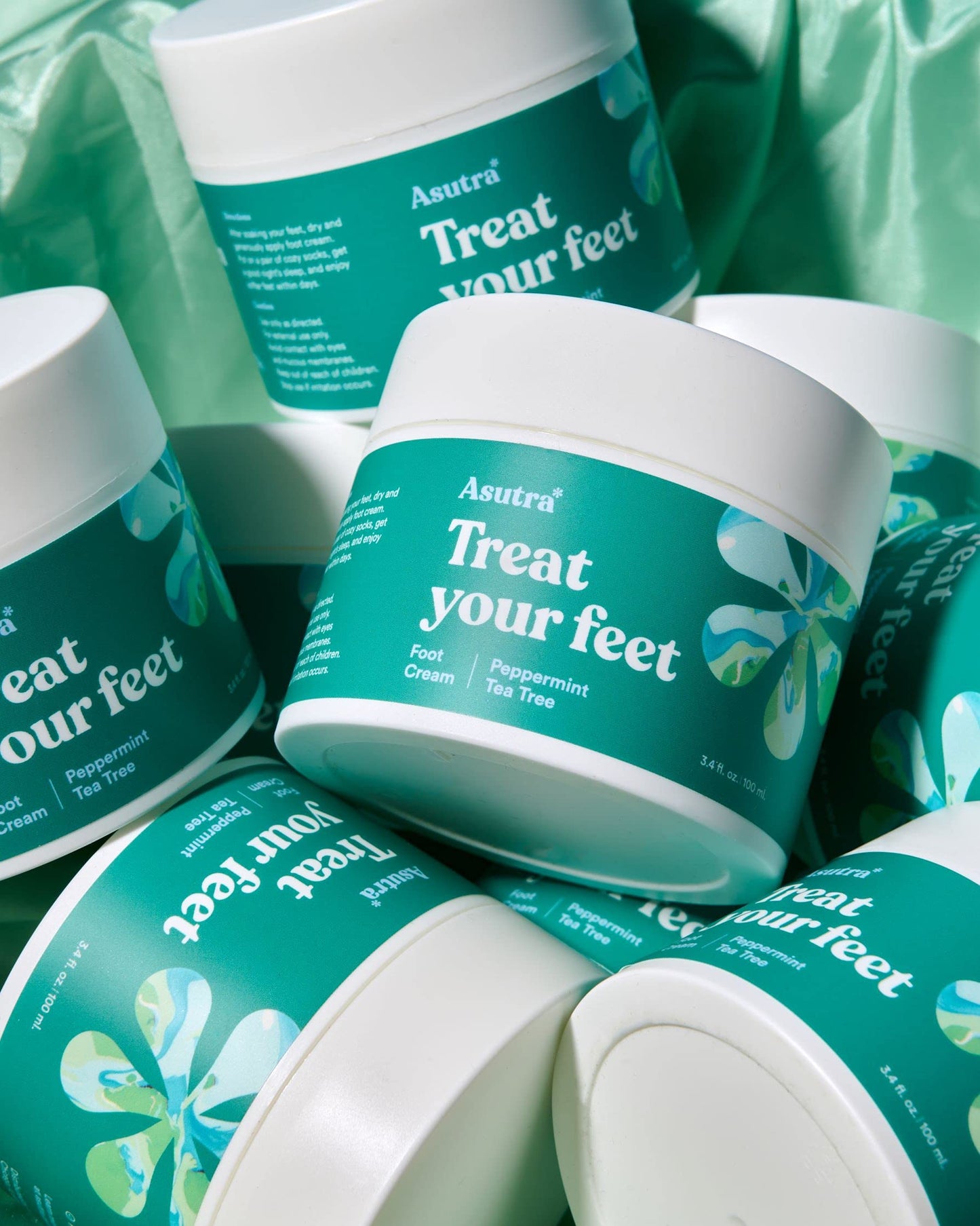 ASUTRA Invigorating and Therapeutic Foot Soak + Pedicure Pumice Stone (Dead Sea Salt w/Tea Tree & Citrus Oils), 16 oz - Helps to Soften Calluses, Corns, and Cracked Feet