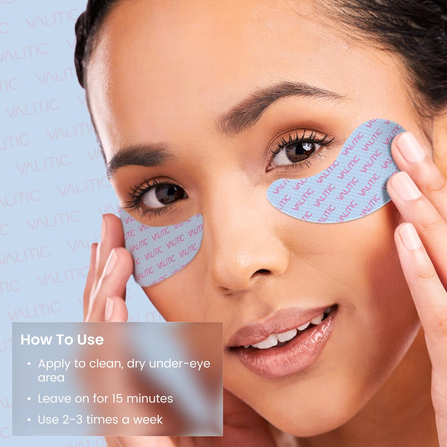 VALITIC Kojic Acid Under Eye Masks - Brightening Under Eye Patches Travel Essentials for Women and Men - Fades Dark Circles and Reduces Puffy Eyes - with Niacinamide, Collagen and Caffeine