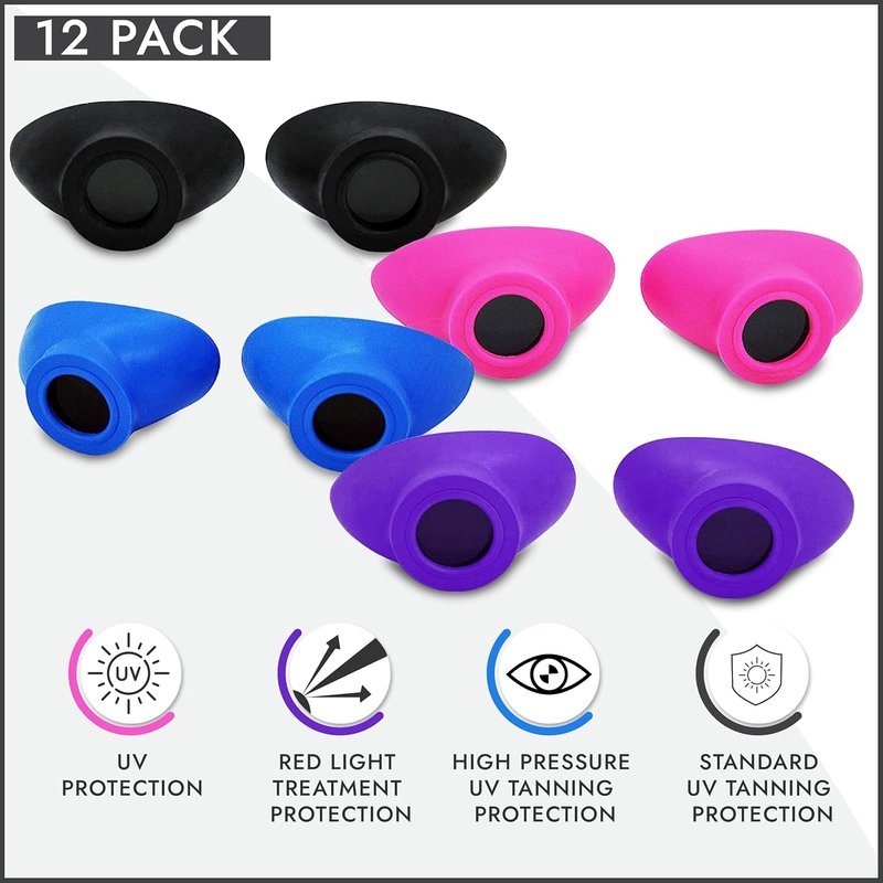 Super Sunnies UV Eye Protection Goggles | FDA Compliant Tanning Bed & Red Light Therapy Glasses - Random Color