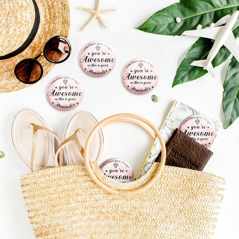 Tradder 120 Pcs Compact Mirror Bulk for Women Pink Beauty Gift Mother's Day Inspirational Quinceanera Appreciation Gifts Purse Pocket Mirror Valentine Employee Coworker Bag Stuffer Items