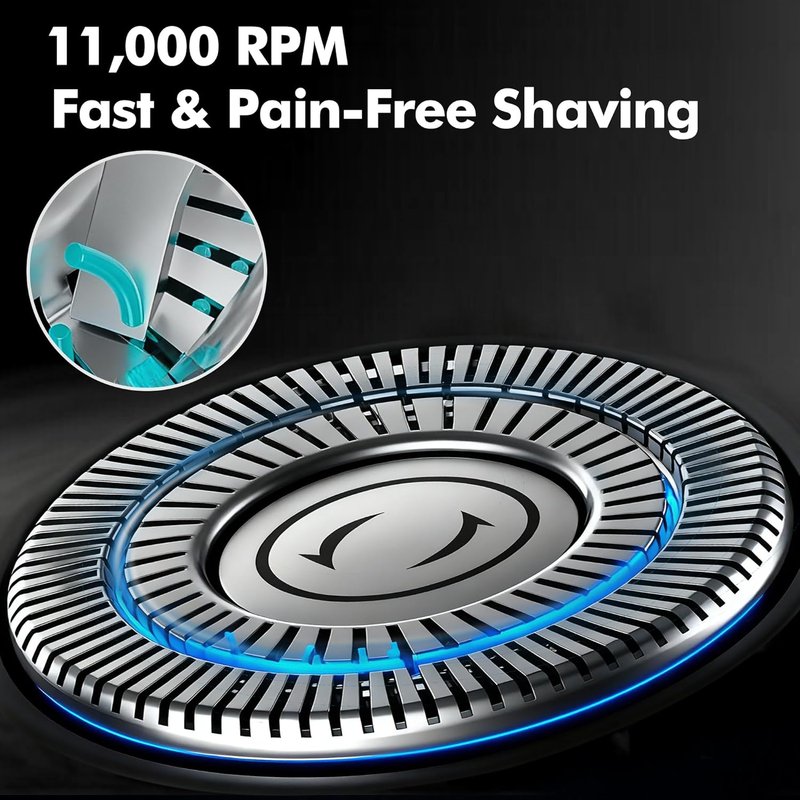 Electric Razor for Men - Flynth 3-in-1 Cordless Shaver | IPX7 Waterproof, Fast Charging, Beard & Nose Trimmer