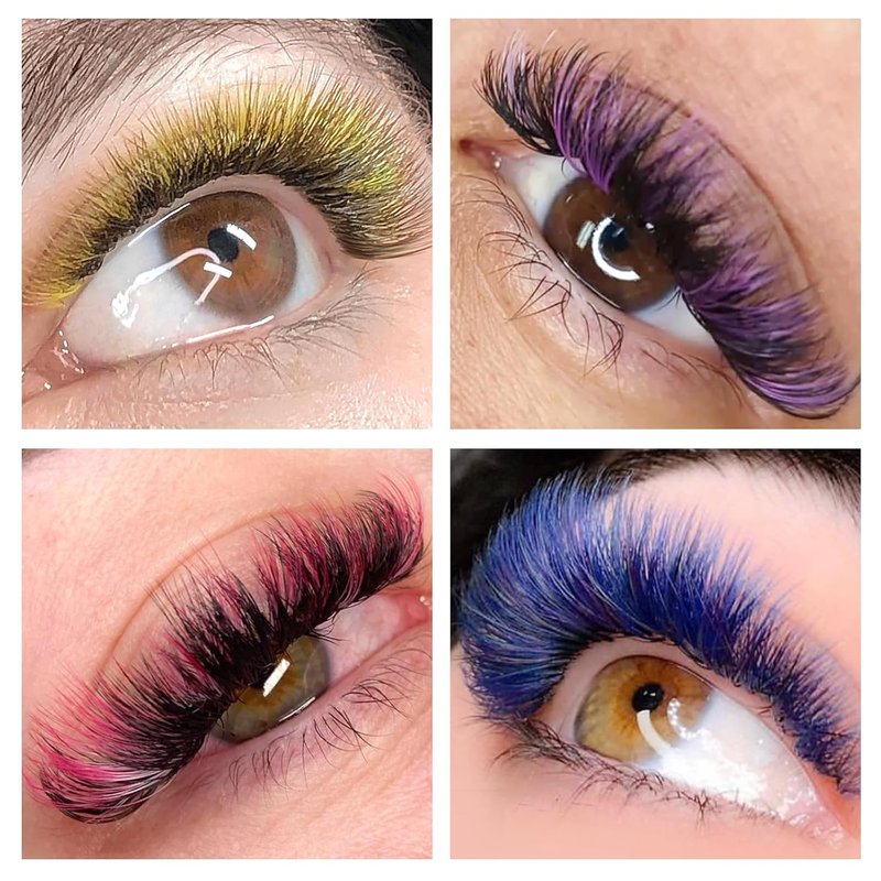 Colored Lash Extensions - 16 Rows Cashmere 0.07 D Curl | 12mm Pink Gradient for Professionals