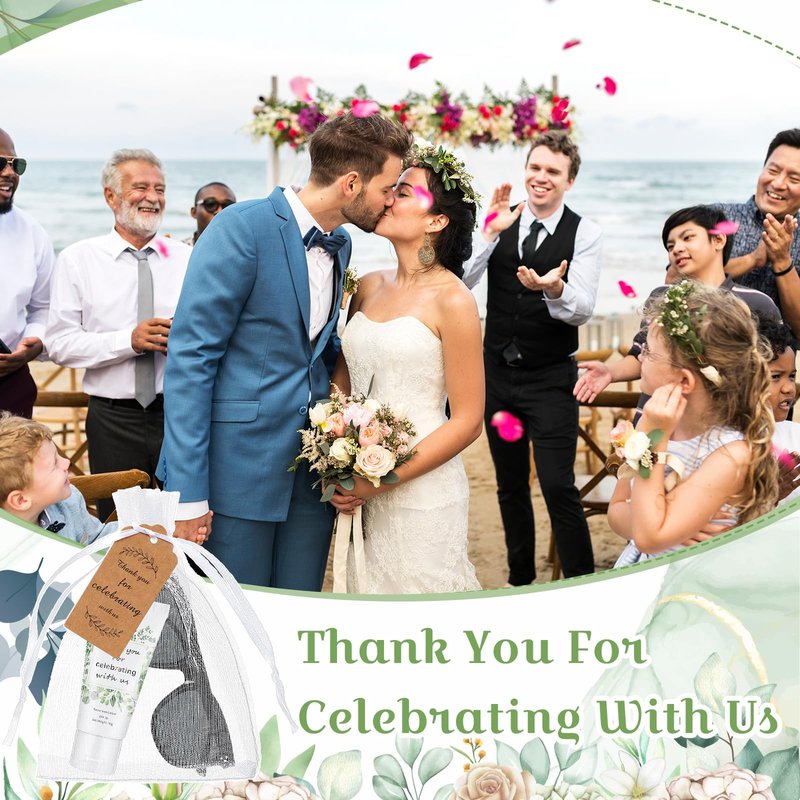 Dansib 12 Sets Mini Sunscreen and Sunglasses Bulk for Wedding Party Spf30 Water Resistant Sunscreen Lotion Bulk 1oz Travel Size for Thank You Gifts Wedding Party Supplies (Eucalyptus)
