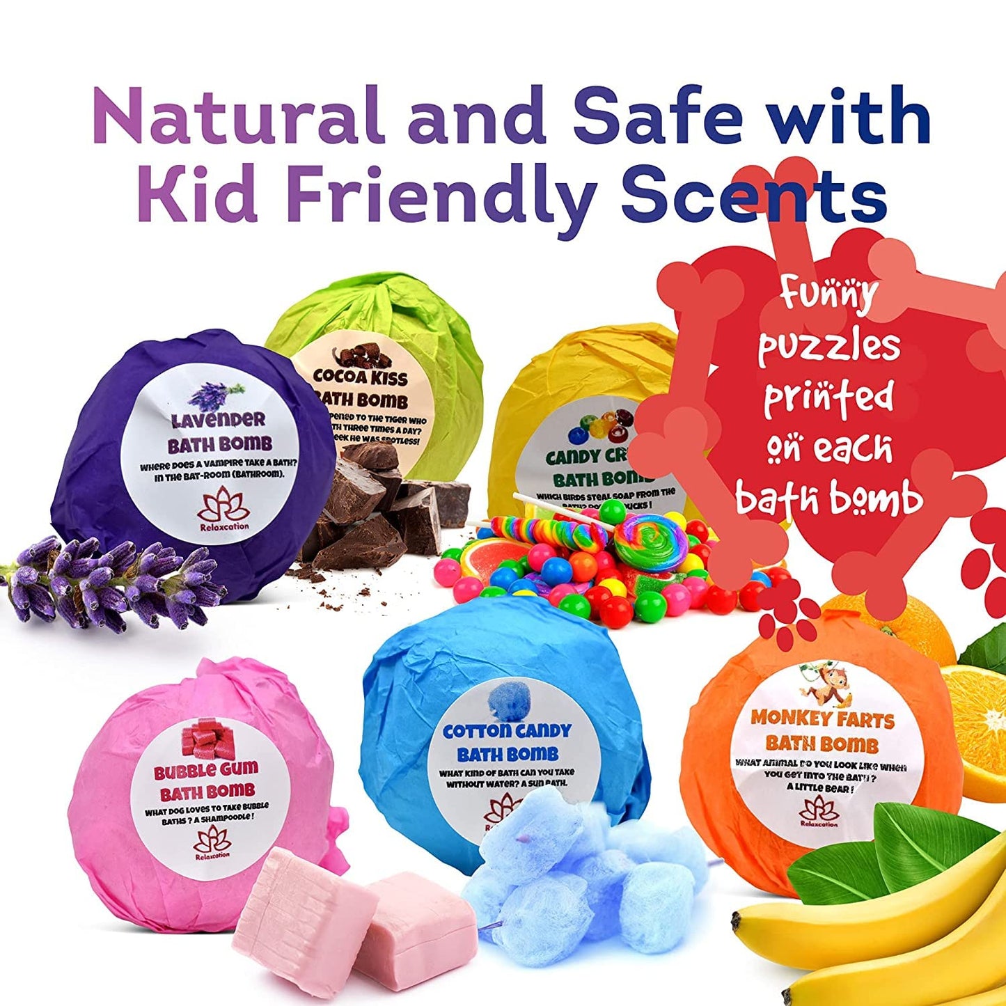 Bath Bombs for Kids Set with Toys Surprise Inside for Kids (Little Puppies)