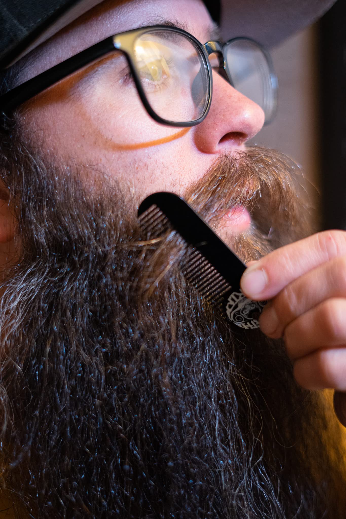 THE VINTAGE GROOMING CO. Death Grip Extra Strong Mustache Wax, Night Fury Mustache Wax Remover Oil, and Comb Set