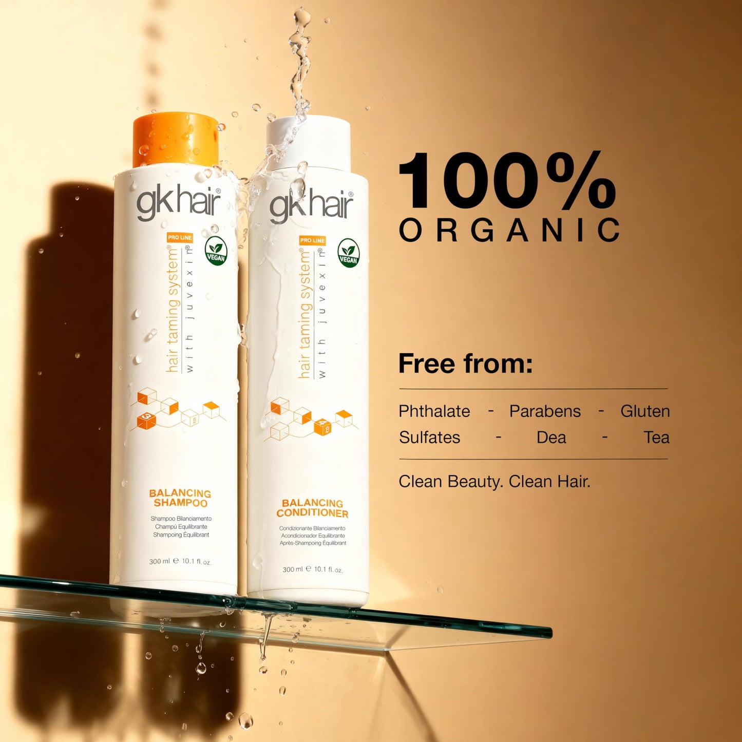 GK HAIR Balancing Shampoo and Conditioner Set for Oily Hair Upto 72-Hour Freshness Best Shampoo and Conditioner for Greasy Scalp Build Up Dirt, Skip the Daily Wash, Gentle Fragrance 10.1 Fl Oz