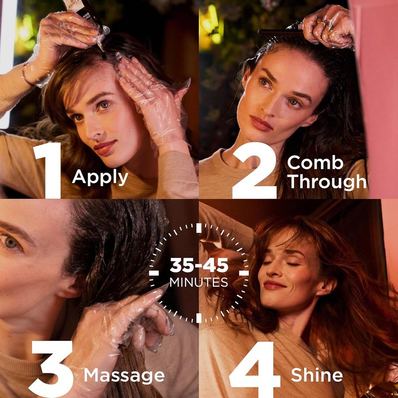 Lazartigue Ammonia-Free Permanent Hair Color | 100% Grey Coverage with Camellia Oil, 2 fl. oz - Ready-to-Use
