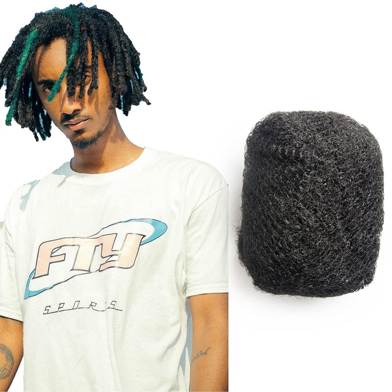 100% Human Hair Afro Kinky Bulk - 18 Inch, 50g for Dreadlock Extensions, Braids & Twists | Bleachable & Dyeable