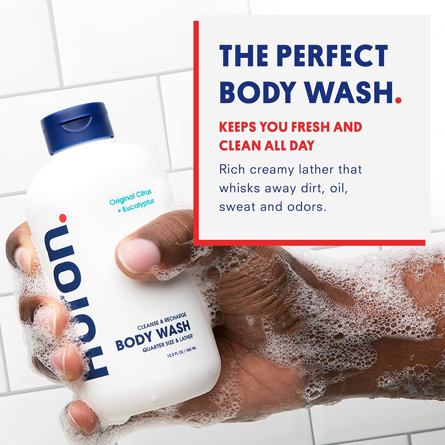 Huron Body Wash: Citrus + Eucalyptus Scent, Non-Toxic; 2-pack (11.3oz)