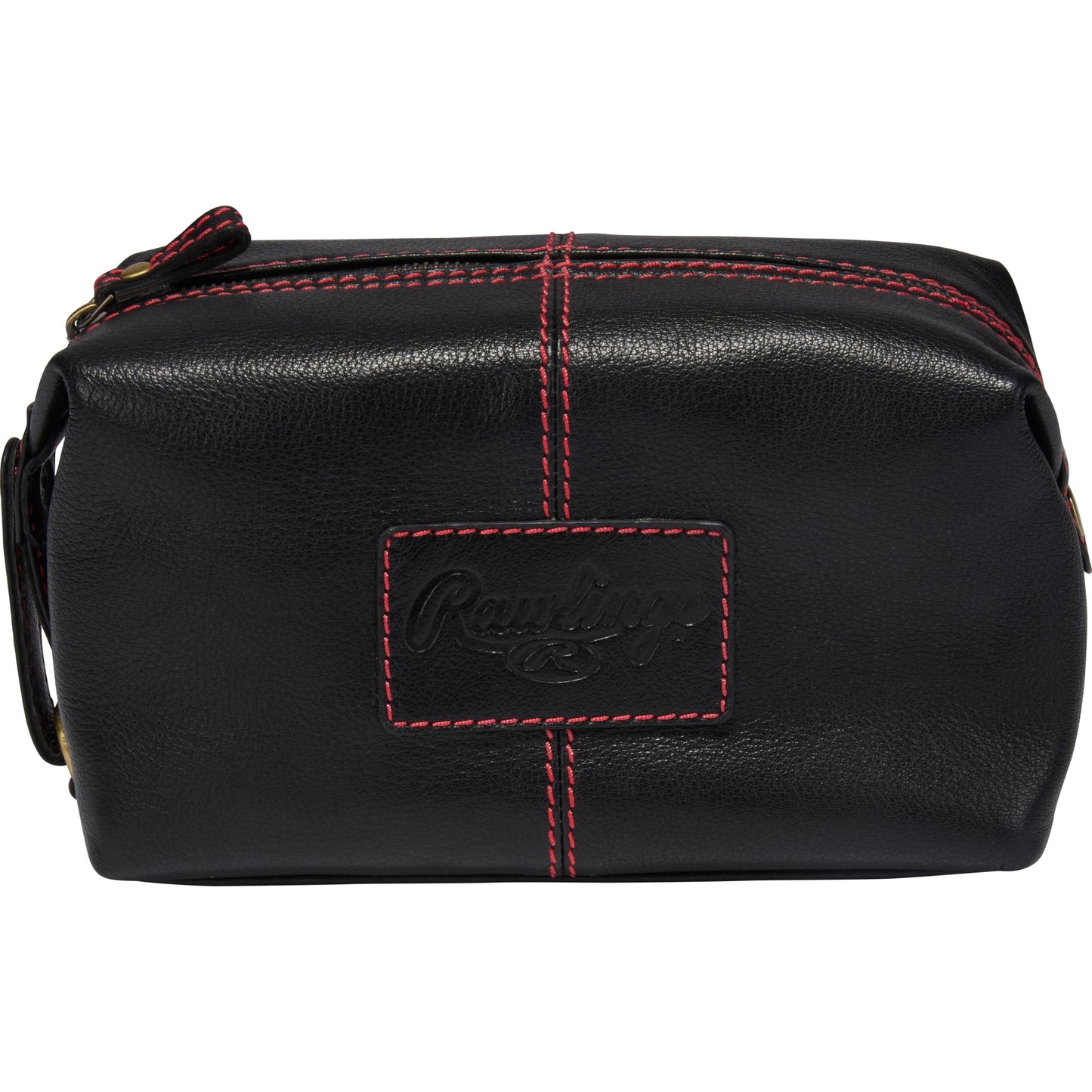 Rawlings | Wild Card Collection | Leather Travel Kit Toiletry Bag | Black | 8" W x 4.75" H x 4" D