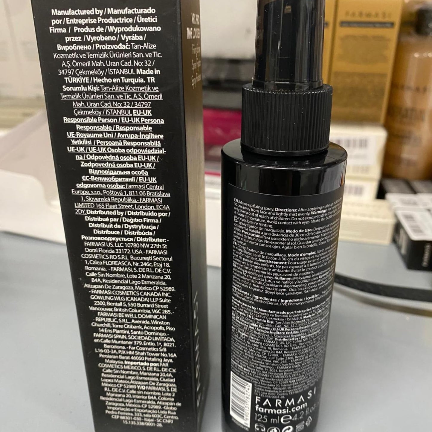 FARMASI Makeup Time Locker, Long-Lasting Makeup Setting Spray, Oil-Free, Lightweight, All-Day Wear Revitalizes, Natural Finish, 4.2 fl. oz / 125 ml