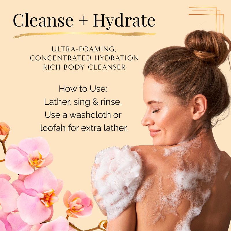 Nakery SkinRestore Hydrating Face & Body Wash with Hyaluronic Acid - Body Wash for Sensitive Skin - Foaming Face Wash & Oil Cleanser for Women 350ml - Sulfate Free & Cruelty Free - Seaside Serenity