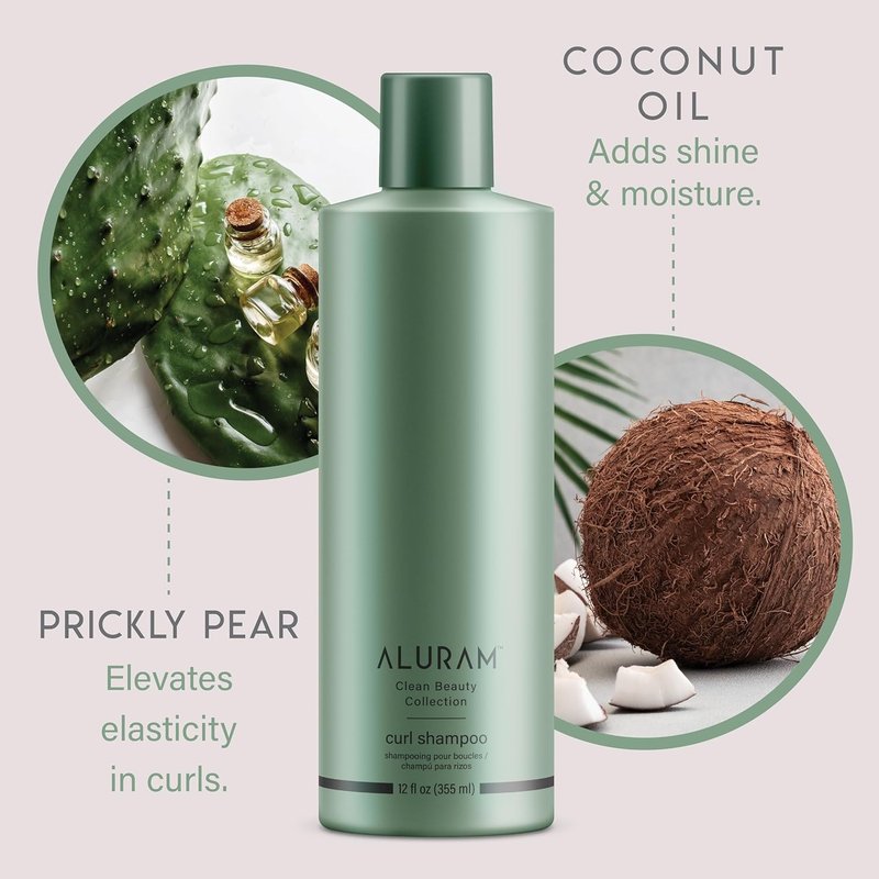 Curl Shampoo - Clarifying Coconut Water Infused Formula for Lightweight Cleansing | Perfect for Curly Hair