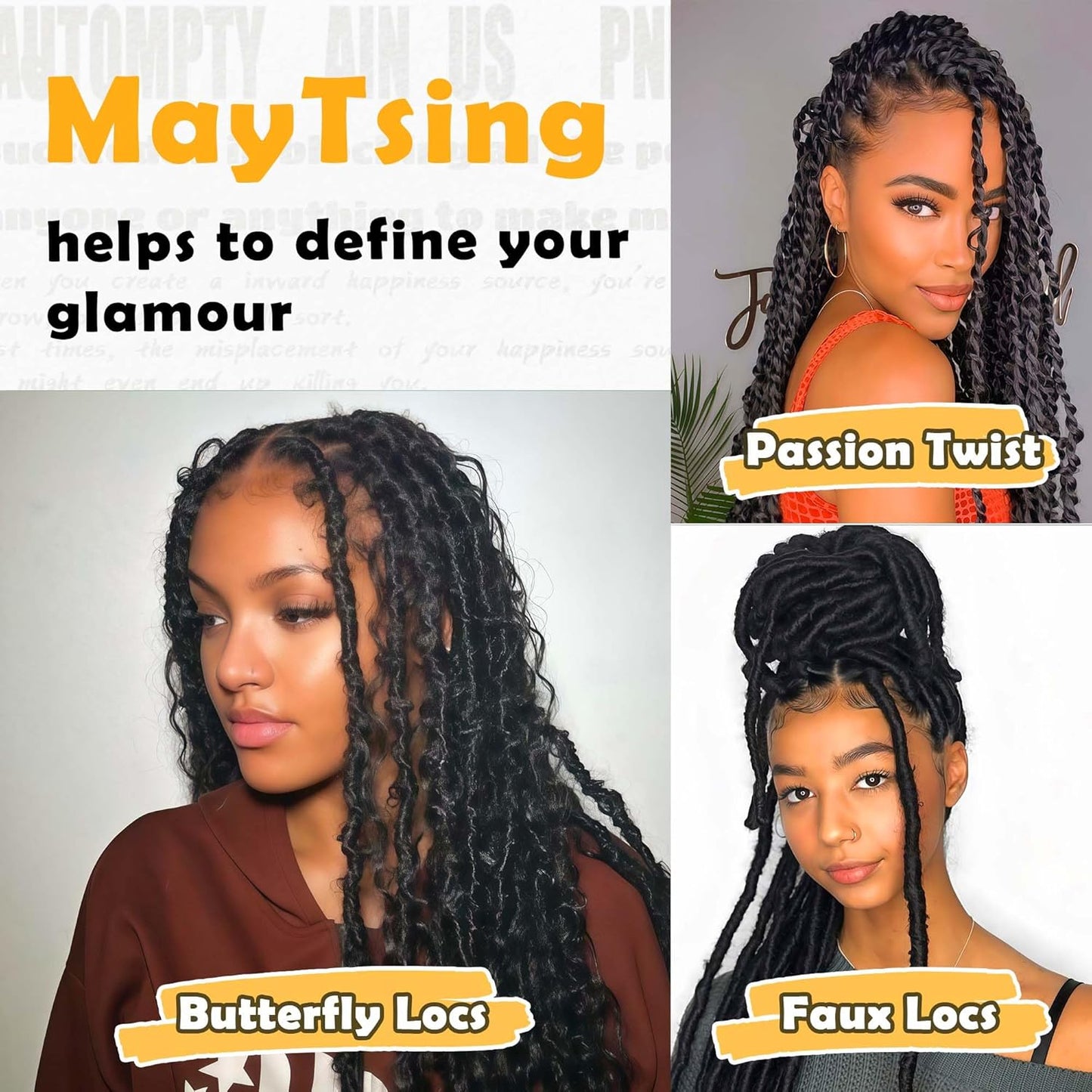 Spring Twist Bulk Human Hair - 100% Afro Kinky for Crochet Styles | Can Be Dyed & Bleached, 50g