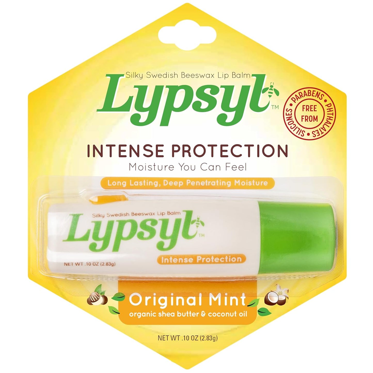 Lypsyl Lip Balm - Intense Protection Original Mint | 0.10 oz (Pack of 10)