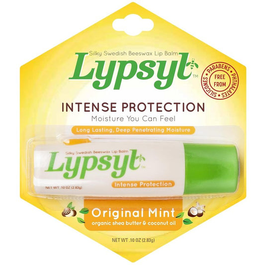 Lypsyl Lip Balm - Intense Protection Original Mint | 0.10 oz (Pack of 10)