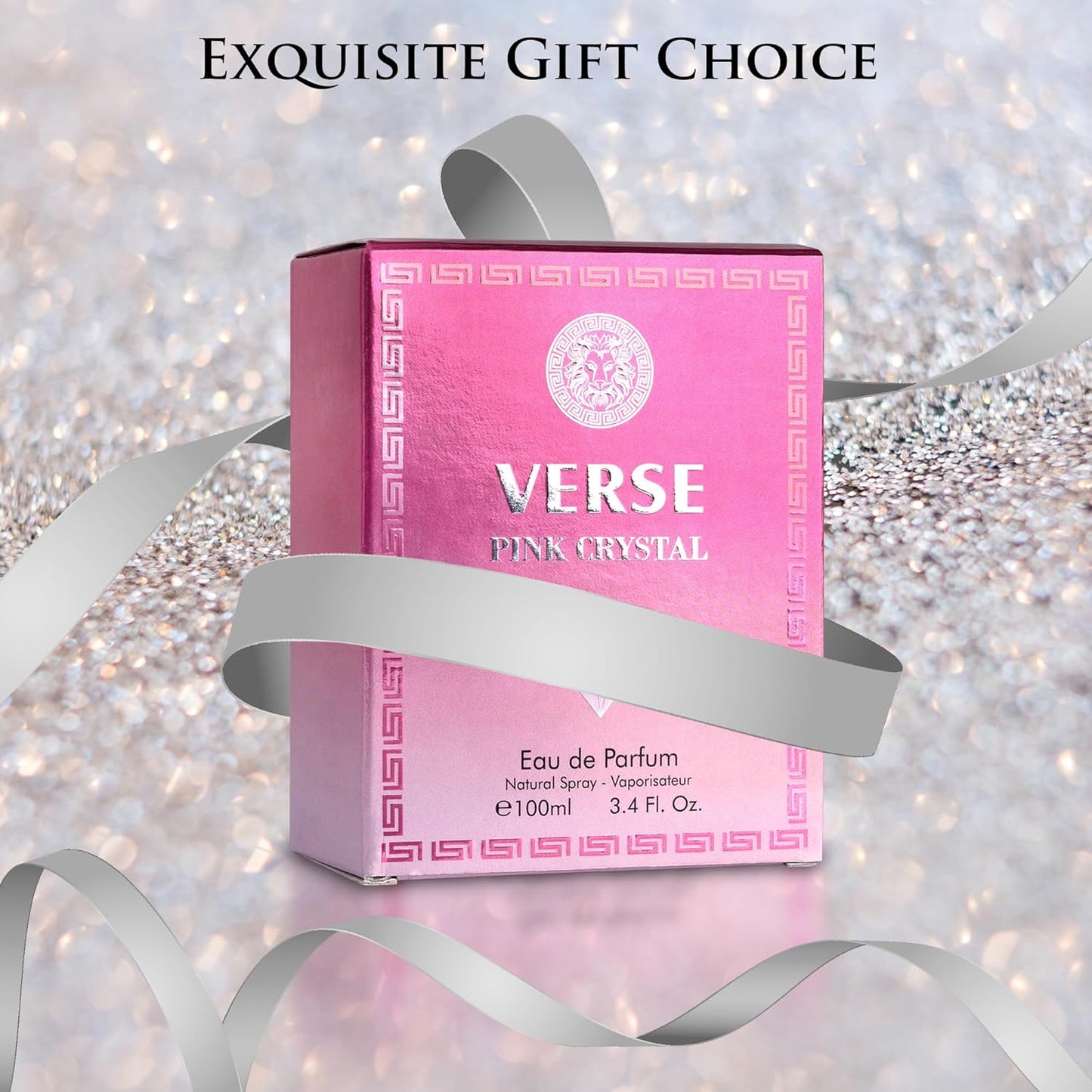Verse Pink Crystal Eau De Parfum for Women | Floral & Fruity Scent with Pomegranate & Yuzu - 100ml Elegant Bottle
