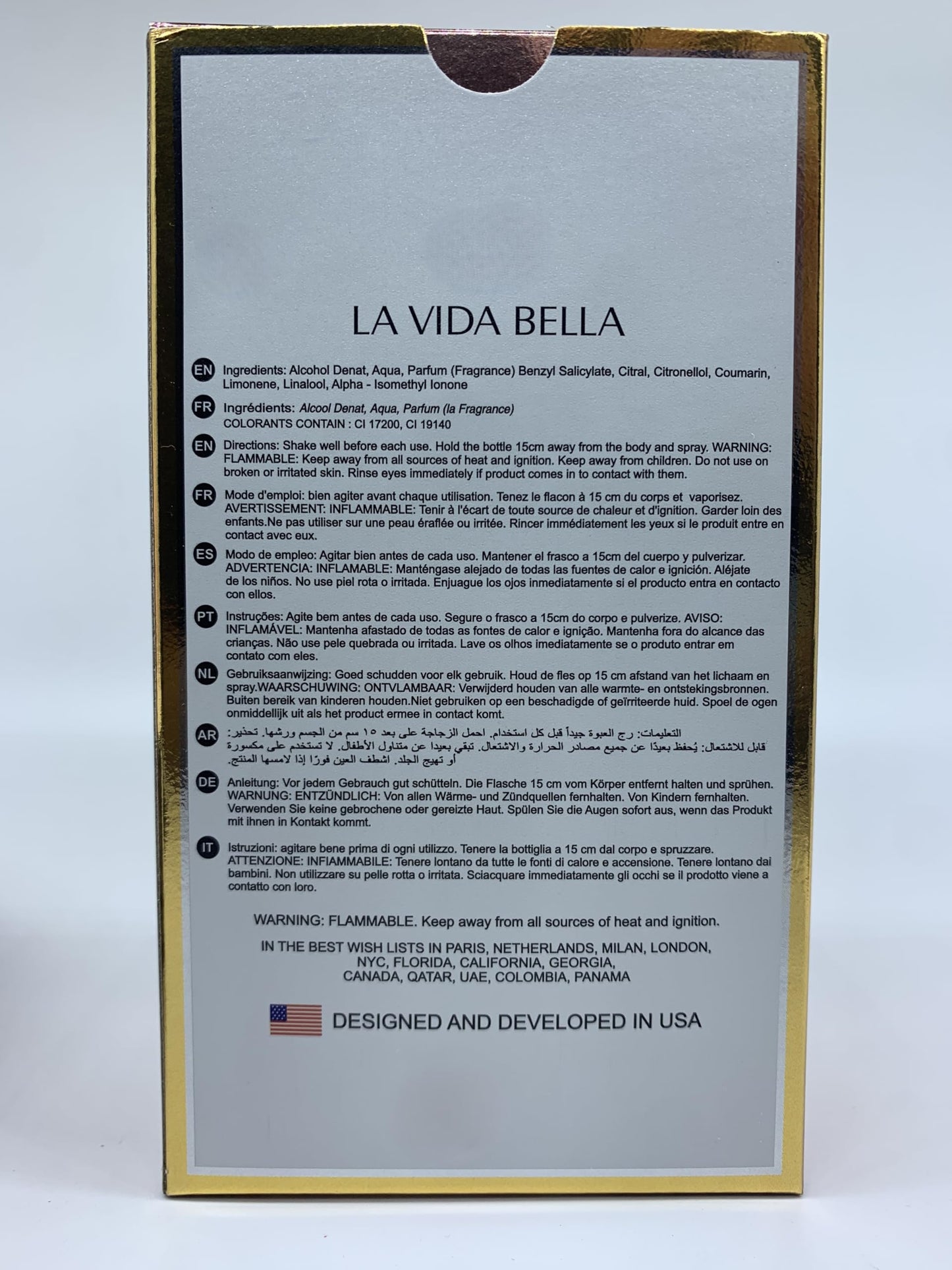 La Vida Bella Women's Cologne 3.4 Fl. Oz. Eau de Parfum Spray (Pack of 2)