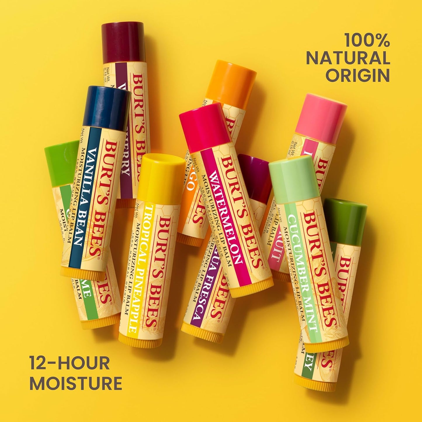Burt's Bees Natural Moisturizing Lip Balm - Superfruit Flavor | Hydrating & Nourishing Formula