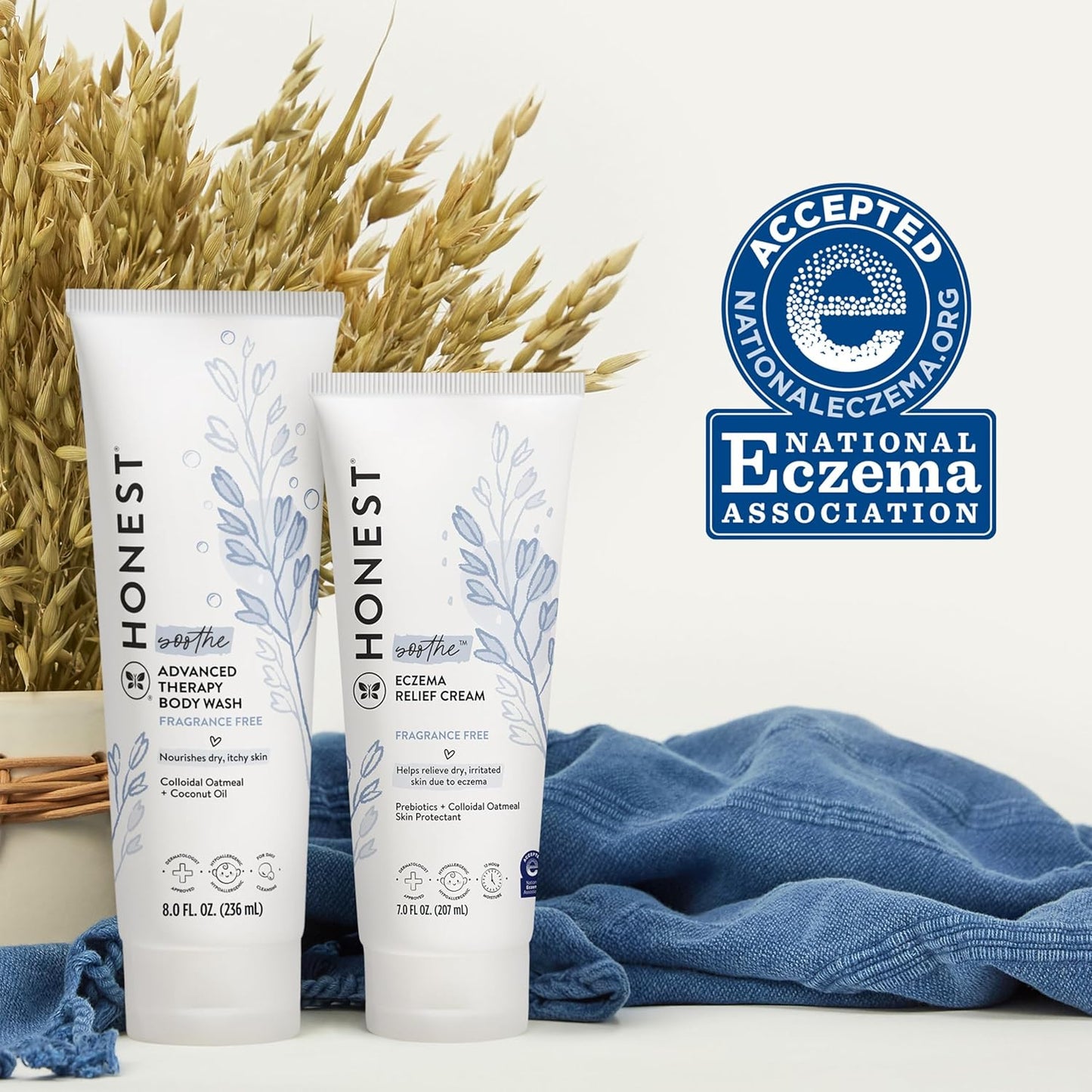 Eczema Soothing Therapy Body Wash - Gentle Cleansing for Babies | Naturally Derived Oatmeal, 8 oz
