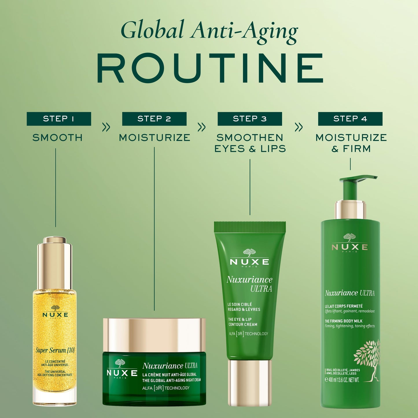 NUXE Nuxuriance Ultra Global Anti-Aging Night Cream with Hyaluronic Acid and ALFA 3R Technology, Revitalize, Renewing, Resurfacing Treatment, 1.7 Fl Oz